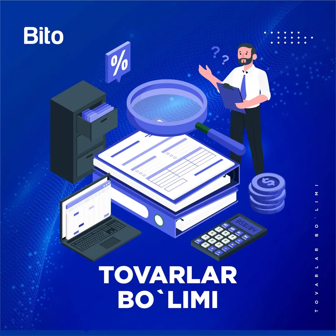 Bito tovarlar bo'limida siz:

🔹Tovarlaringizni tugab qolishini oldini oling;
🔹Ombordagi mahsulotlar qoldig'ini real vaqtda kuzatib…