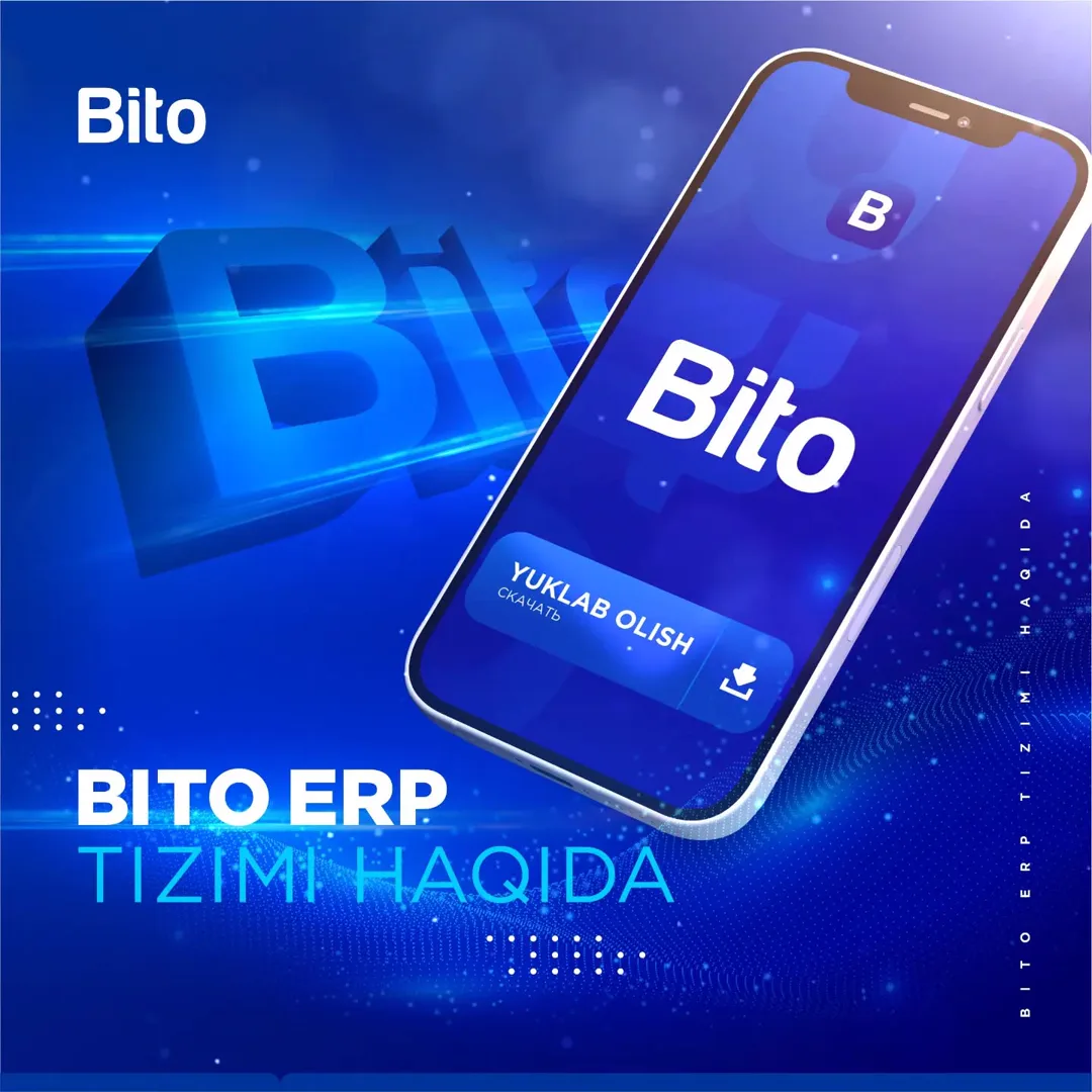 Bito ERP nima?
⠀
✅ Bito – ishlab chiqarish, savdo do'konlari va omborlarni tizimli boshqarishning innovatsion yechimi.
⠀
Siz Bito dasturi…