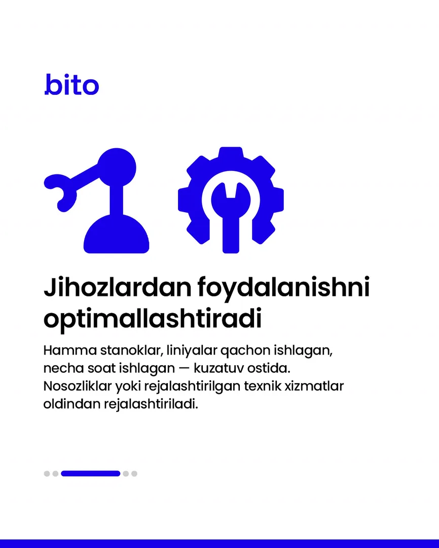 ✅ Bizni tanlashingiz uchun asosiy sabablar.

📈  Bito - Biz bilan biznesingizni avtomatlashtiring!

Batafsil:
☎️ 78-113-14-04 | Chat… (4/6)