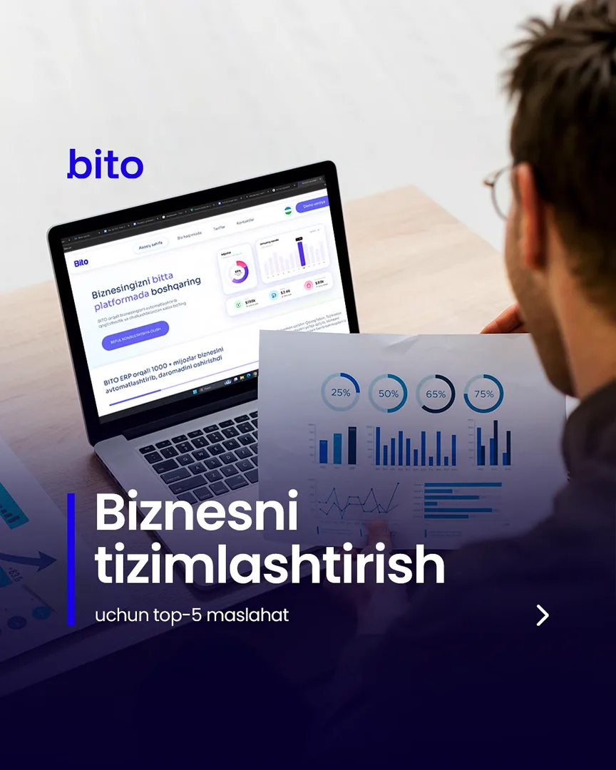 ⭐️ Tartibsiz biznesga chek qo‘ying!
📈 Bito - Biz bilan biznesingizni avtomatlashtiring!
Batafsil:
☎️ 78-113-14-04 | Chat
Instagram |… (1/6)