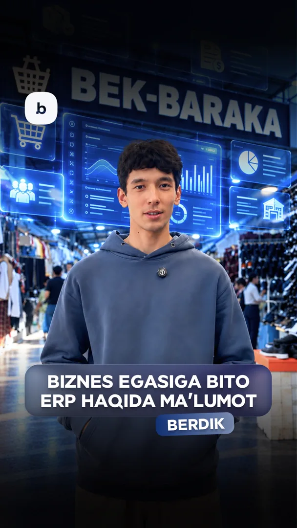 Bek-Baraka bozoridan kiyim do’kondagi biznes egasiga Bito Erp haqida to’liq ma’lumot berdik