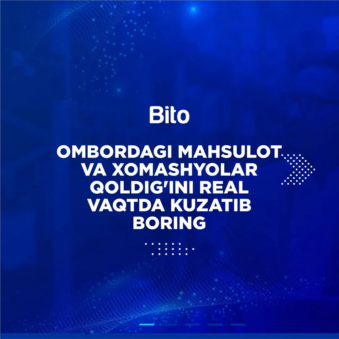 Do'konda qancha tovar qolganini bittalab sanashdan qutulish vaqti keldi!

📉 Bito bilan noqulay axvolga tushib qolmaysiz! Chunki, dastur… (3/7)