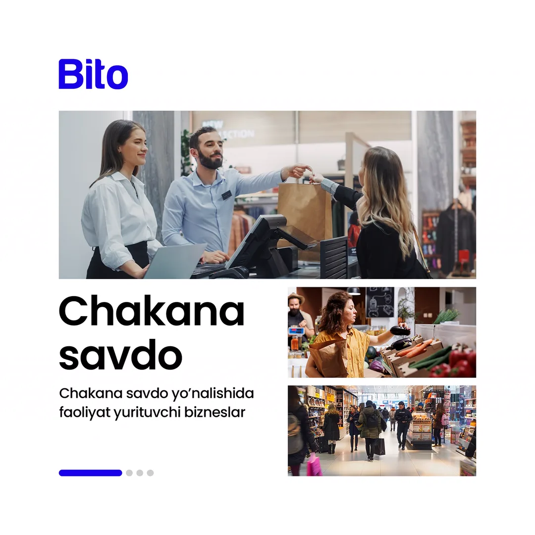 📈 BITO ERP sistemasi qaysi biznes turlari uchun mos keladi?

⚙️ BITO - Vaqtingizni va pulingizni tejang

Batafsil:
☎️ 78-113-14-04 (2/5)