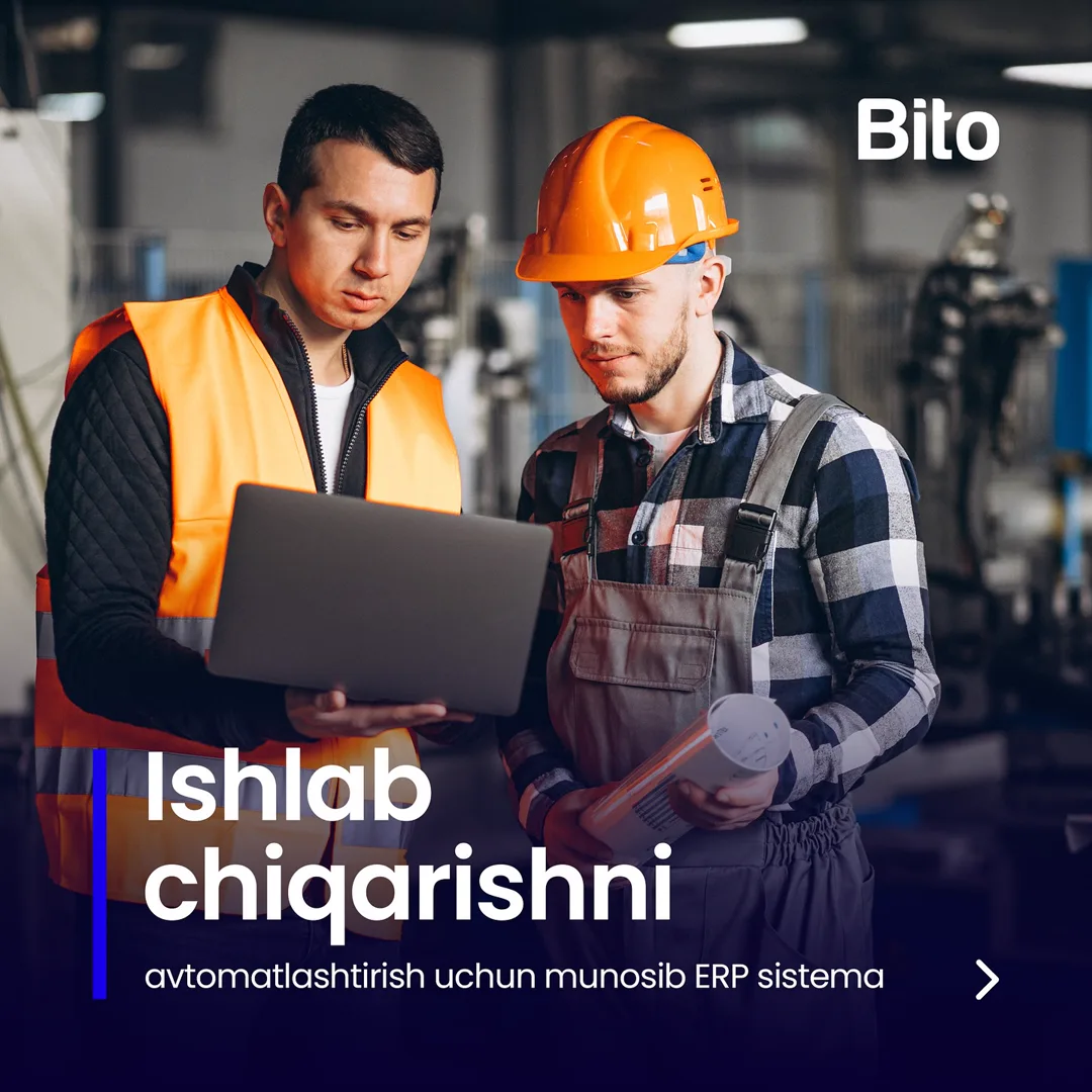 🏭 Ishlab chiqarishdagi barcha jarayonlarni to’liq avtomatlashtirish mumkinligini bilasizmi?

✅  BITO ERP sistemasi orqali ishlab… (1/4)