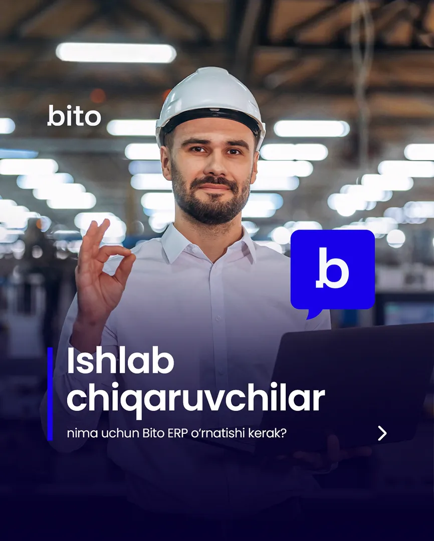 ✅ Bizni tanlashingiz uchun asosiy sabablar.

📈  Bito - Biz bilan biznesingizni avtomatlashtiring!

Batafsil:
☎️ 78-113-14-04 | Chat… (1/6)