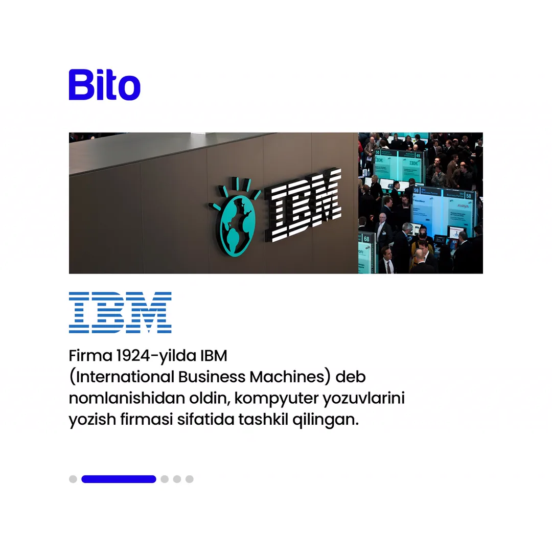 🌍 Dunyodagi TOP-5 avtomatlashgan kompaniyalar bilan tanishing.

👉 Sizchi?! Siz kompaniyangizni avtomatlashtirdingizmi?

📈  Bito - Biz… (3/6)