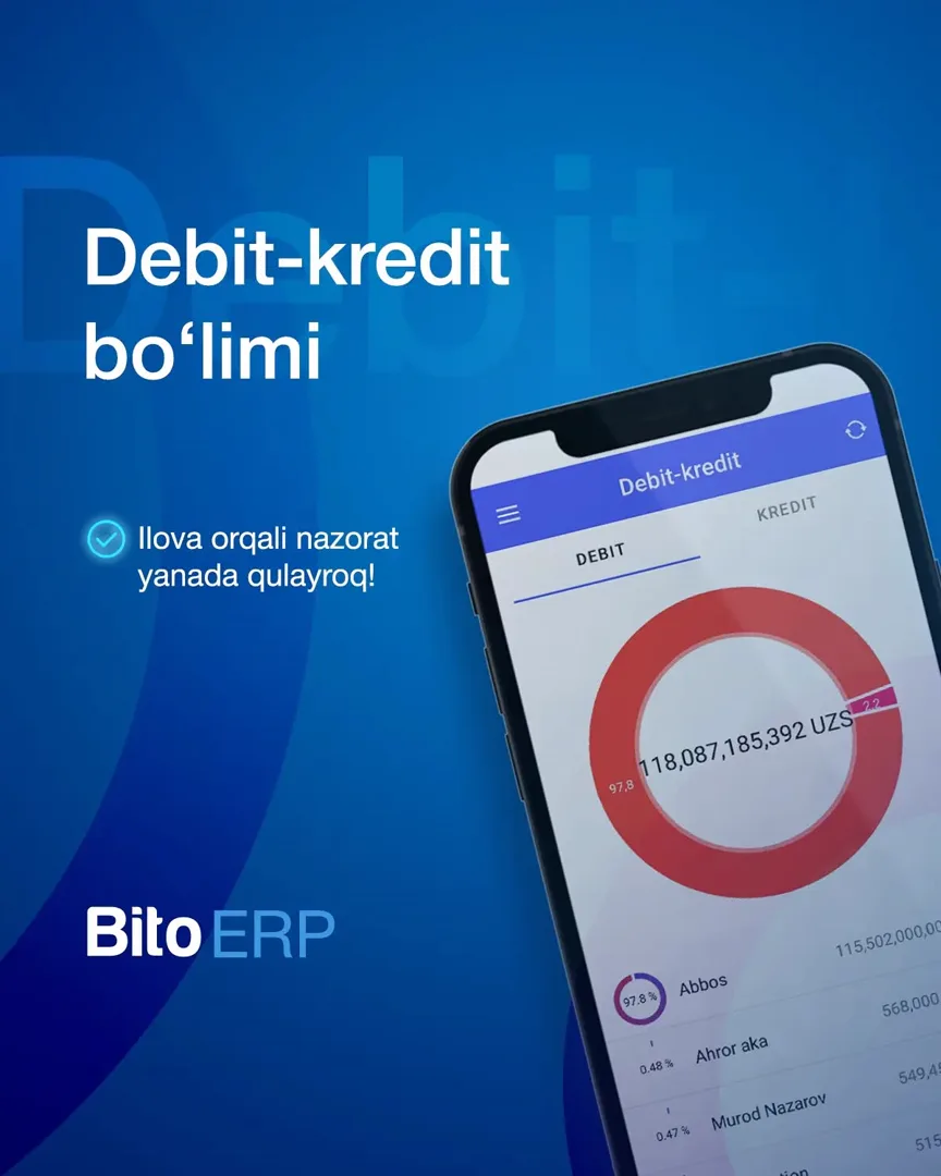 Biznesingizni masofadan boshqaring

Rahbarga kerakli barcha raqamlar — Bito Boss mobil ilovasida!

Ilova biznes egalari uchun yaratilgan… (4/5)