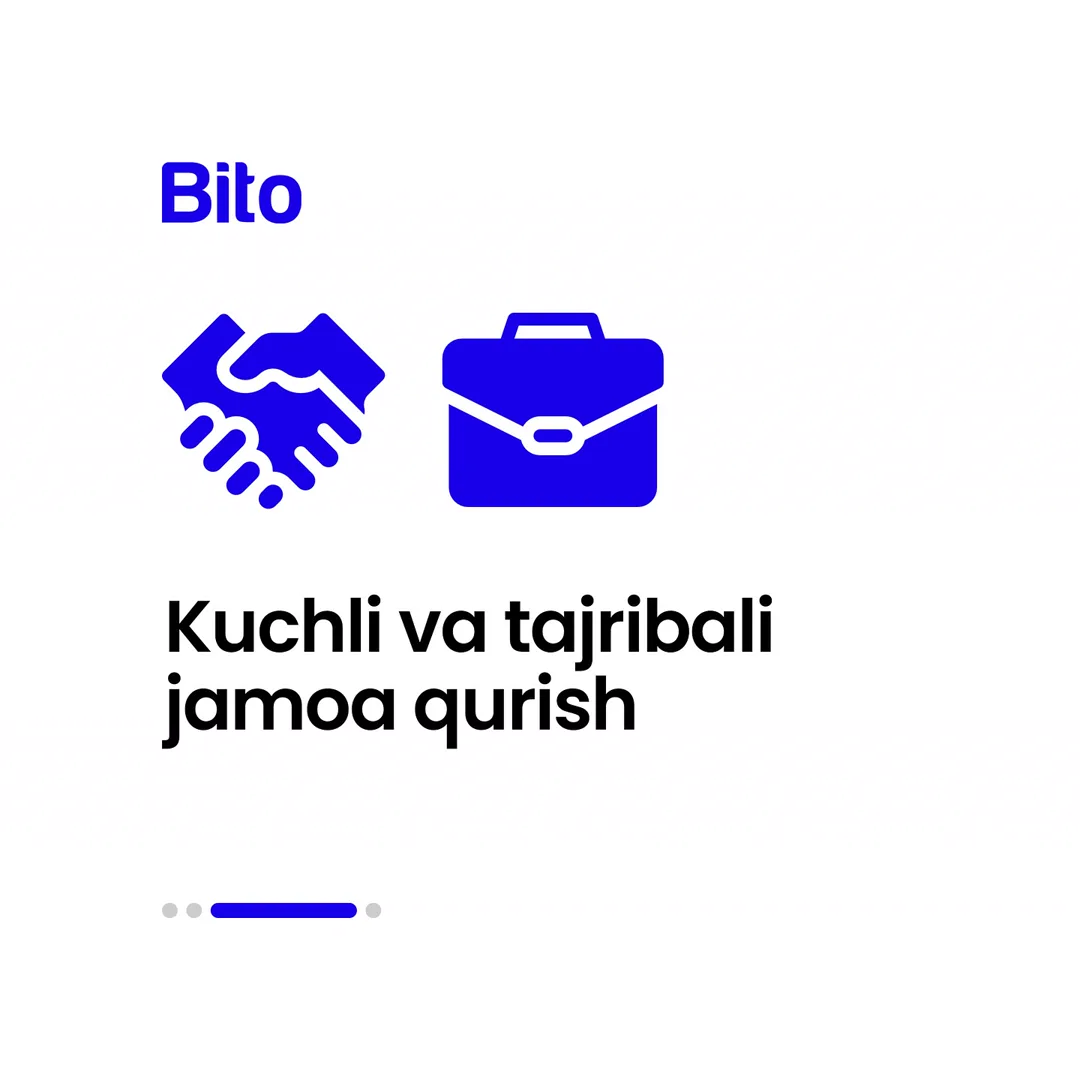 📒 Samarali biznes qilish sirlari nimada?

💸 Biznesni avtomatlashtirgandan kegin nimalarga erishasiz?

📈 Bito - Biz bilan barchasiga… (4/5)