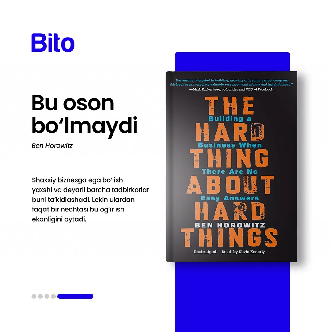 📚 Yosh biznesmenlar uchun eng foydali Top-5 kitoblar

📈 Bito - Biz bilan biznesingizni avtomatlashtiring!

Batafsil:
☎️ 78-113-14-04 (6/6)