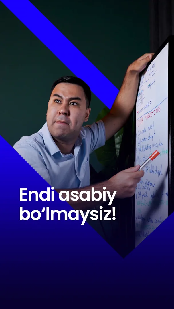 ⭐️ Bito bilan- asab yo‘q, tartib bor.