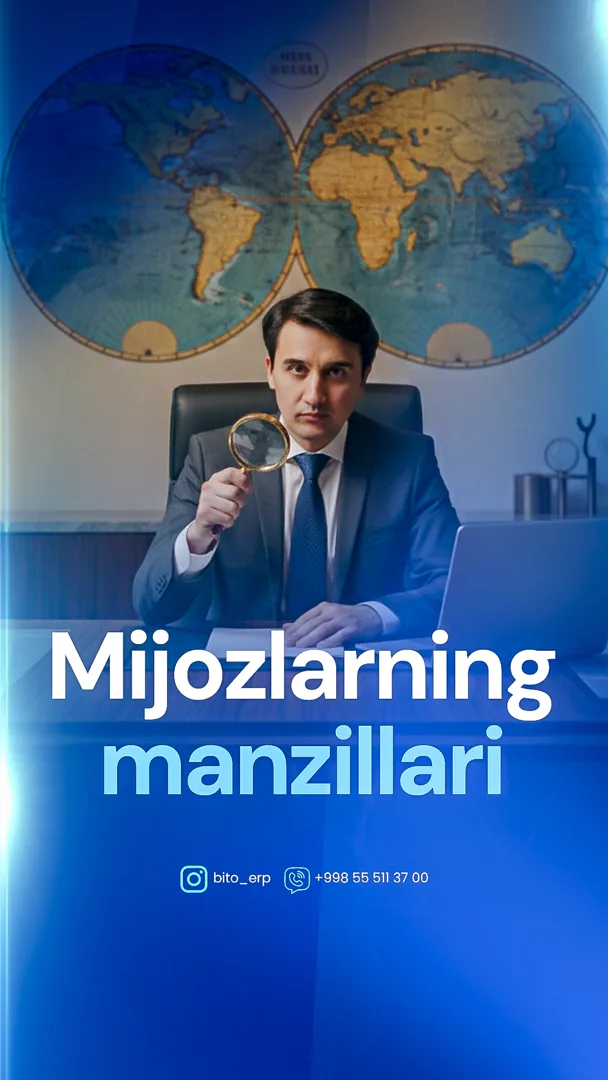 📍Mijozlarning manzillari ham Bitoda