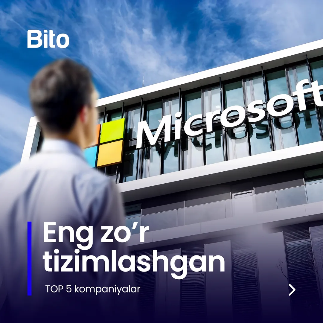 🌍 Dunyodagi TOP-5 avtomatlashgan kompaniyalar bilan tanishing.

👉 Sizchi?! Siz kompaniyangizni avtomatlashtirdingizmi?

📈  Bito - Biz… (1/6)