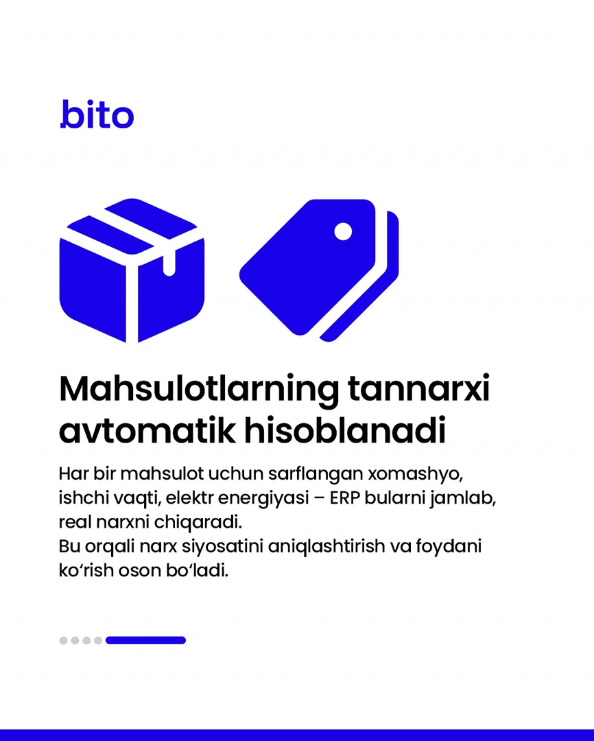 ✅ Bizni tanlashingiz uchun asosiy sabablar.

📈  Bito - Biz bilan biznesingizni avtomatlashtiring!

Batafsil:
☎️ 78-113-14-04 | Chat… (6/6)