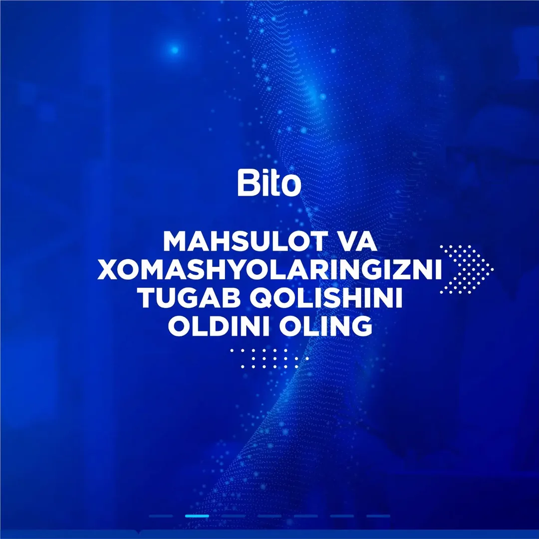 Do'konda qancha tovar qolganini bittalab sanashdan qutulish vaqti keldi!

📉 Bito bilan noqulay axvolga tushib qolmaysiz! Chunki, dastur… (2/7)