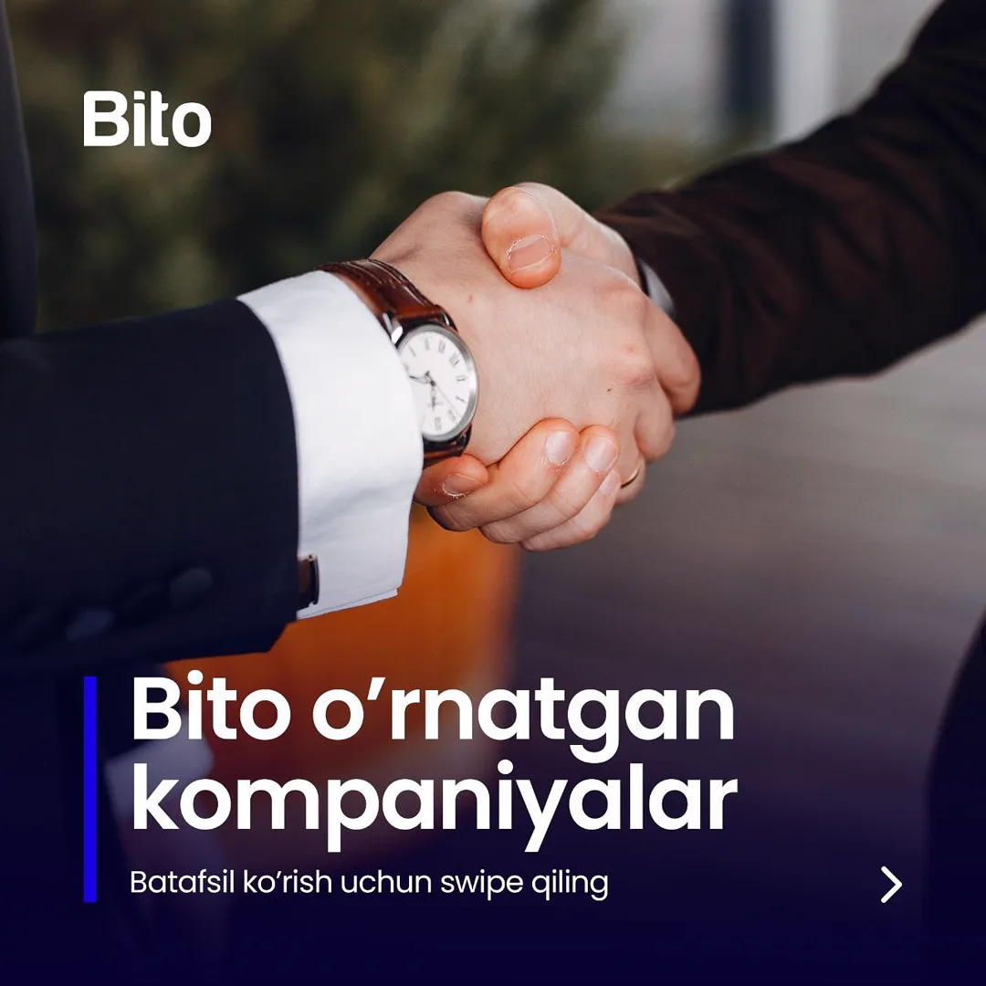 🤝 Bito Erp sistemasini o’rnatgan hamkorlarimiz bilan tanishing.

👉 Siz ham biznesingizga Erp dasturlarini qo’llagan holda yuqori… (1/2)