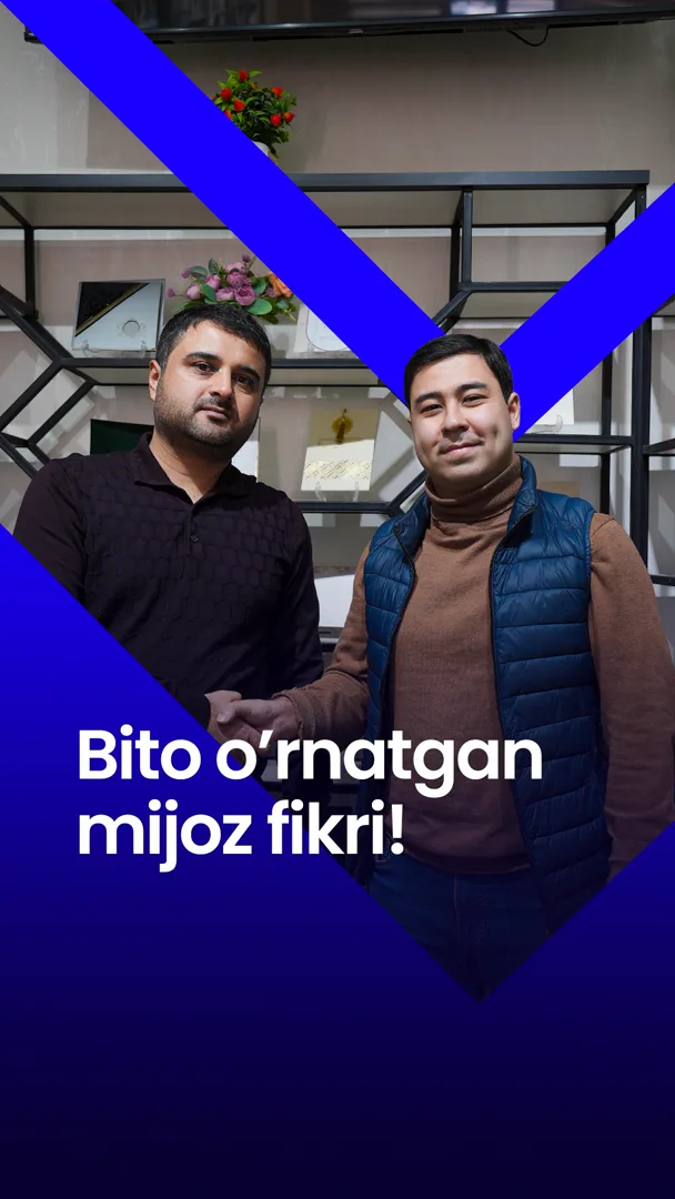 🤩 Bito o’rnatgan mijozimiz fikri!