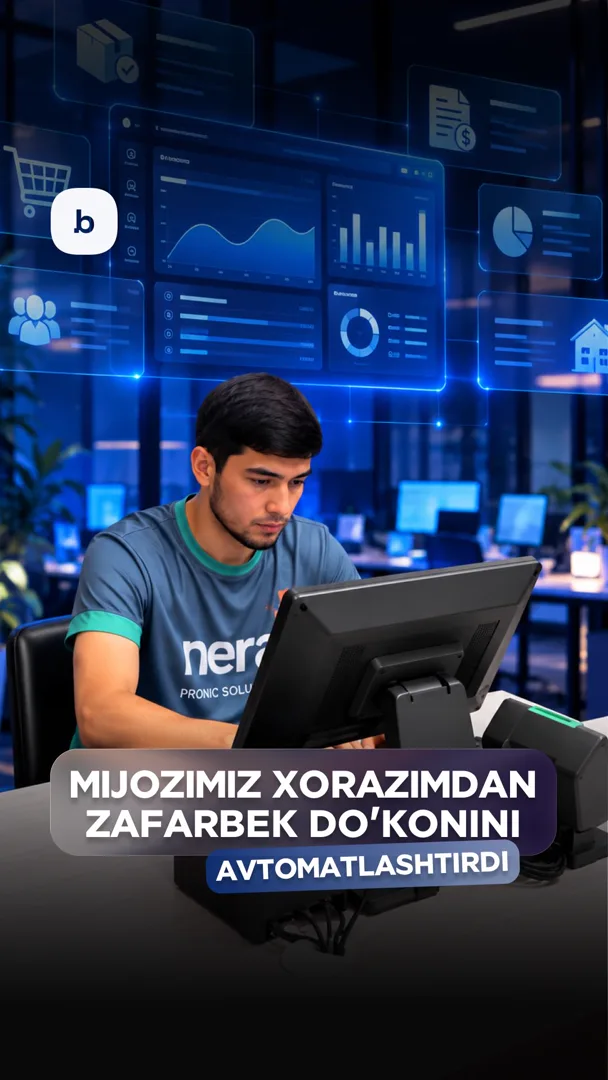 Yana bir mijozimiz Xorazmdan "Zafarbek1" qurilish mollari do'konini to'liq avtomatlashtirdik