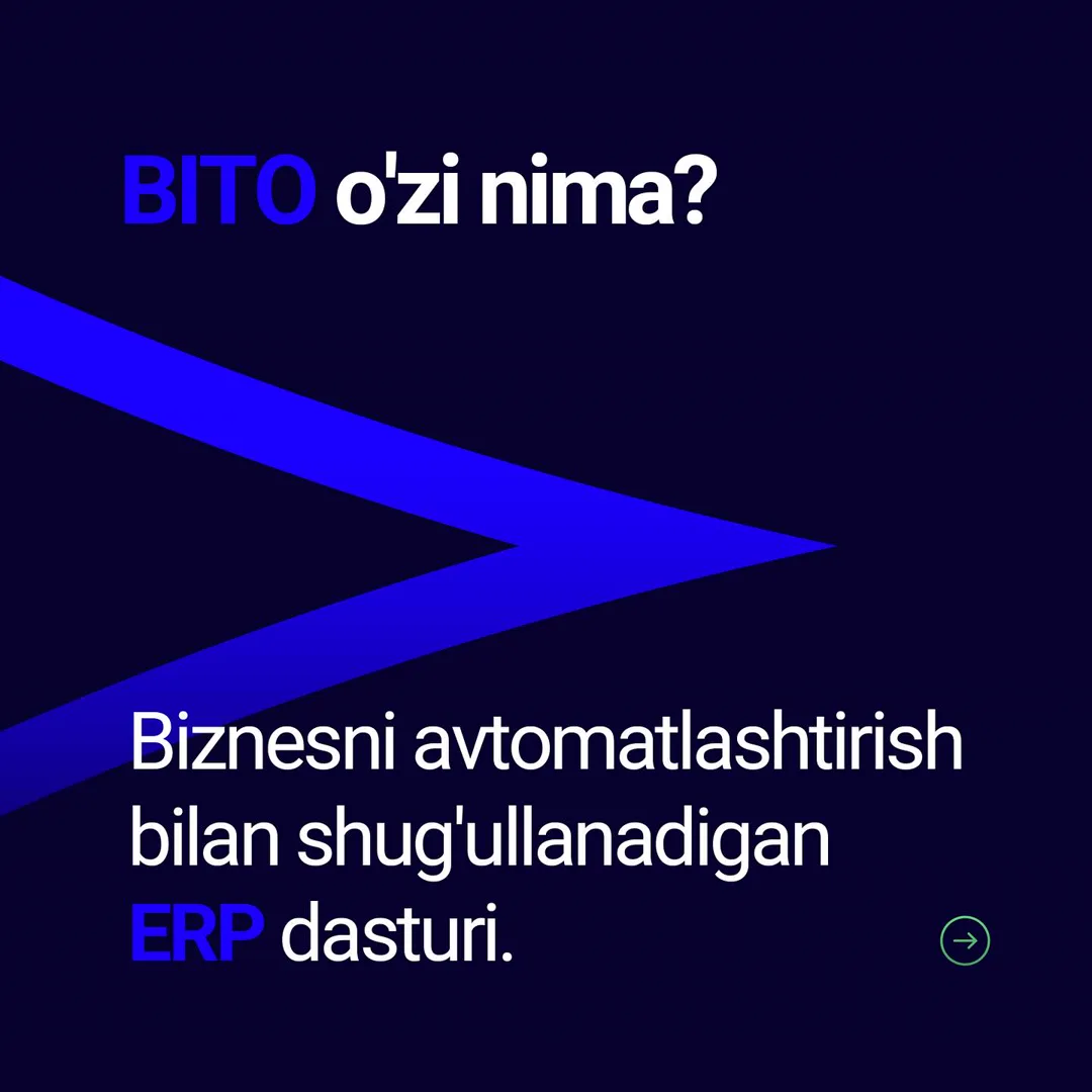 Bito bilan tanishamiz!

Biznesingizni avtomatlashtirish bo’yicha ajralmas yordamchi haqida batafsil tanishib chiqing! 👆🏻

Batafsil… (2/3)