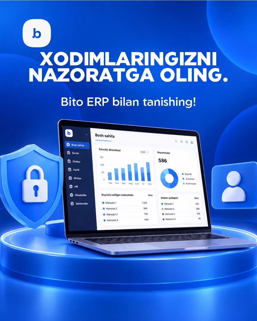 Xodimlaringizni nazoratga oling! Hammasi BITO ERP bilan oson! (5/5)