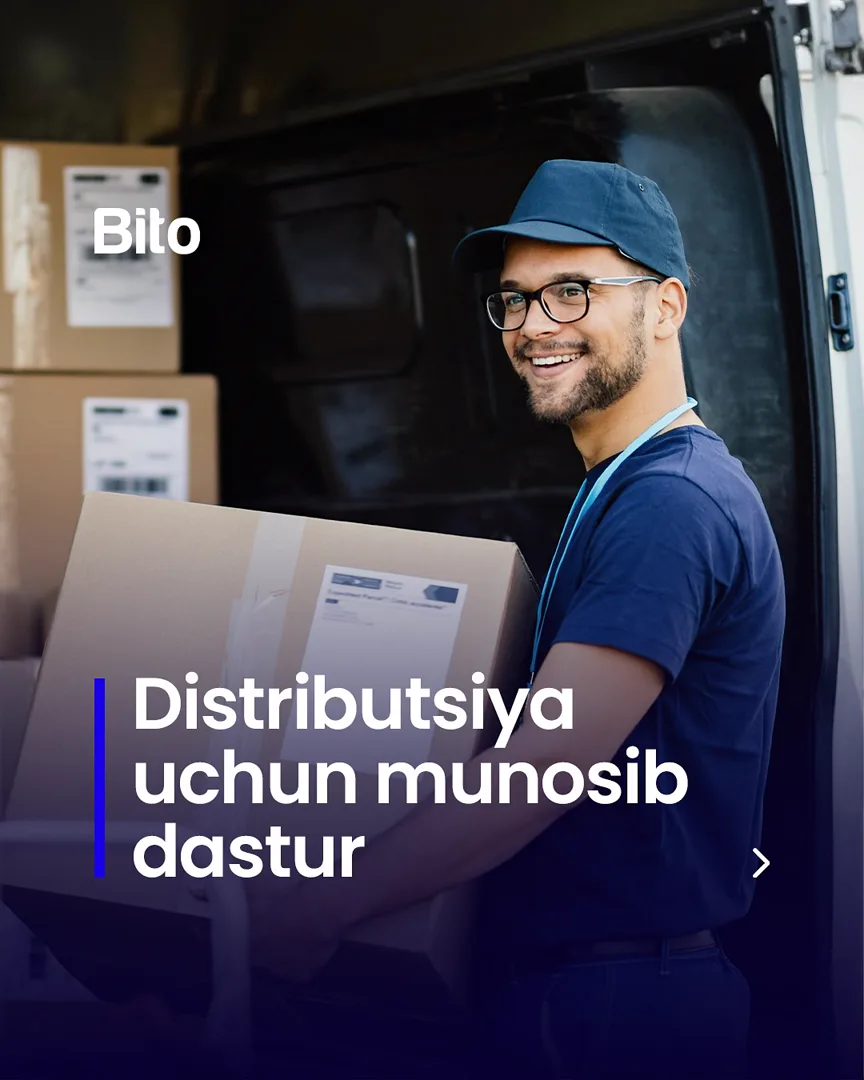 🚚 Distribyutorlar uchun eng munosib dastur.

💻 Barcha jarayonlarni yagona dasturda nazorat qiling.

📈 Bito - Biz bilan biznesingizni… (1/5)