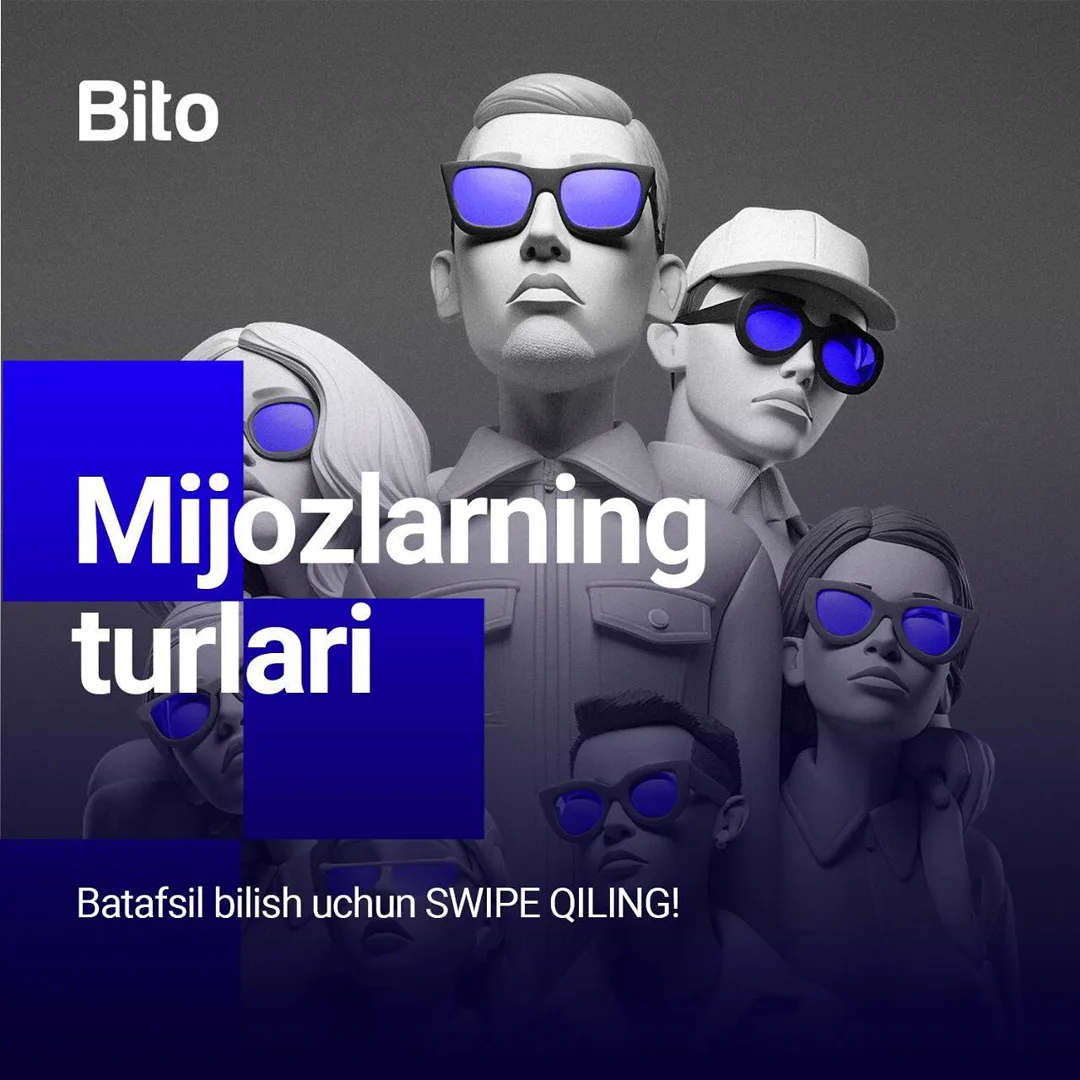 Biznesda qanday turdagi mijozlarni uchratgansiz? 👤

Qaysi turdagi mijoz bilan bitim tuzish onsonroq?

☎️Batafsil ma’lumot uchun:… (1/2)